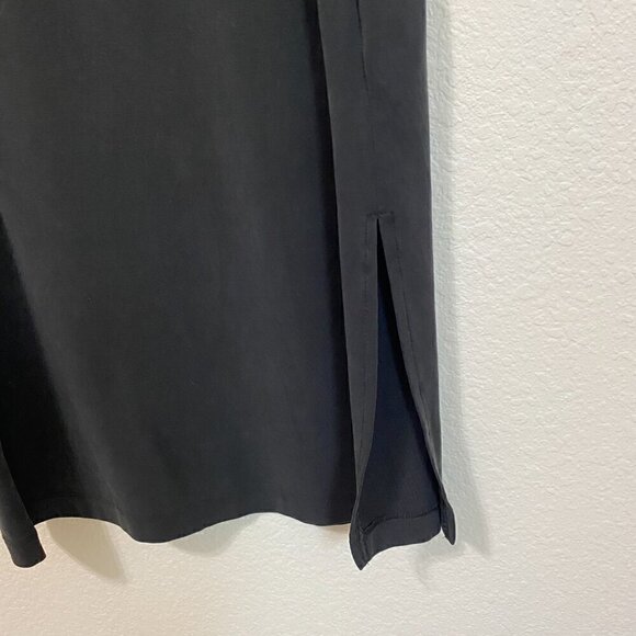 Banana Republic Black Sand-wash Twist Front Half Sleeve Midi Dress XXS Modal - Picture 4 of 9